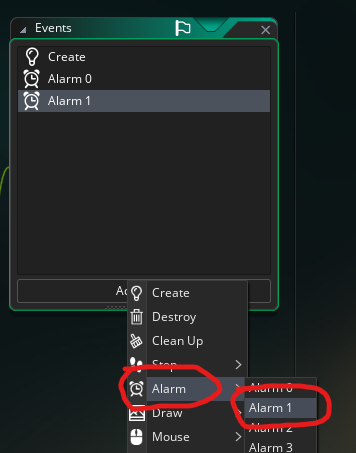 Add Alarm 0 Event