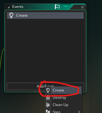 Add Create Event