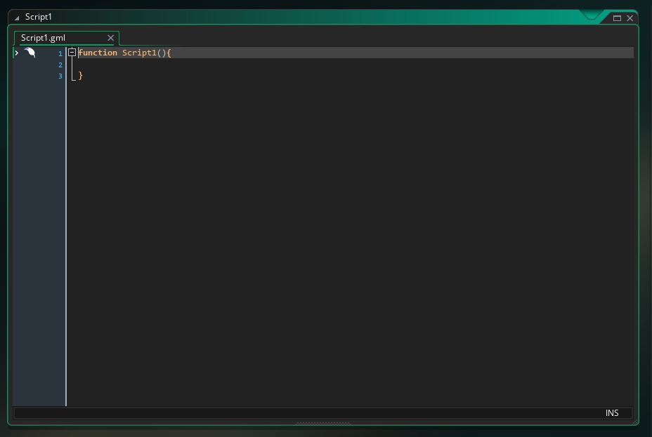 The script window
