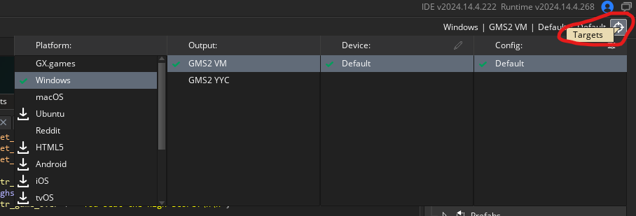 Platform and output targets