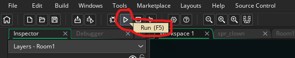 Run button